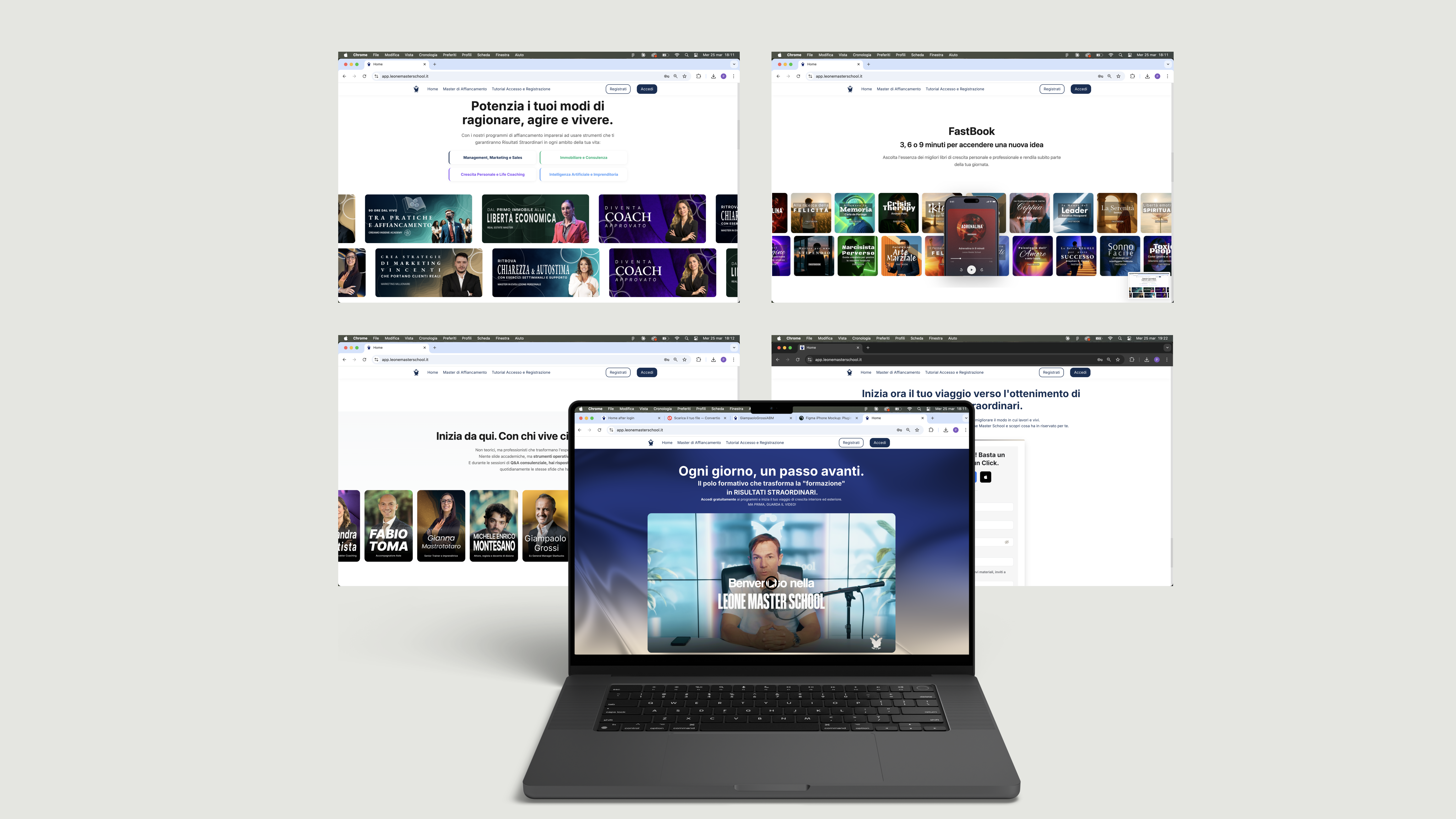 Screenshot — Home logout Leone Master School